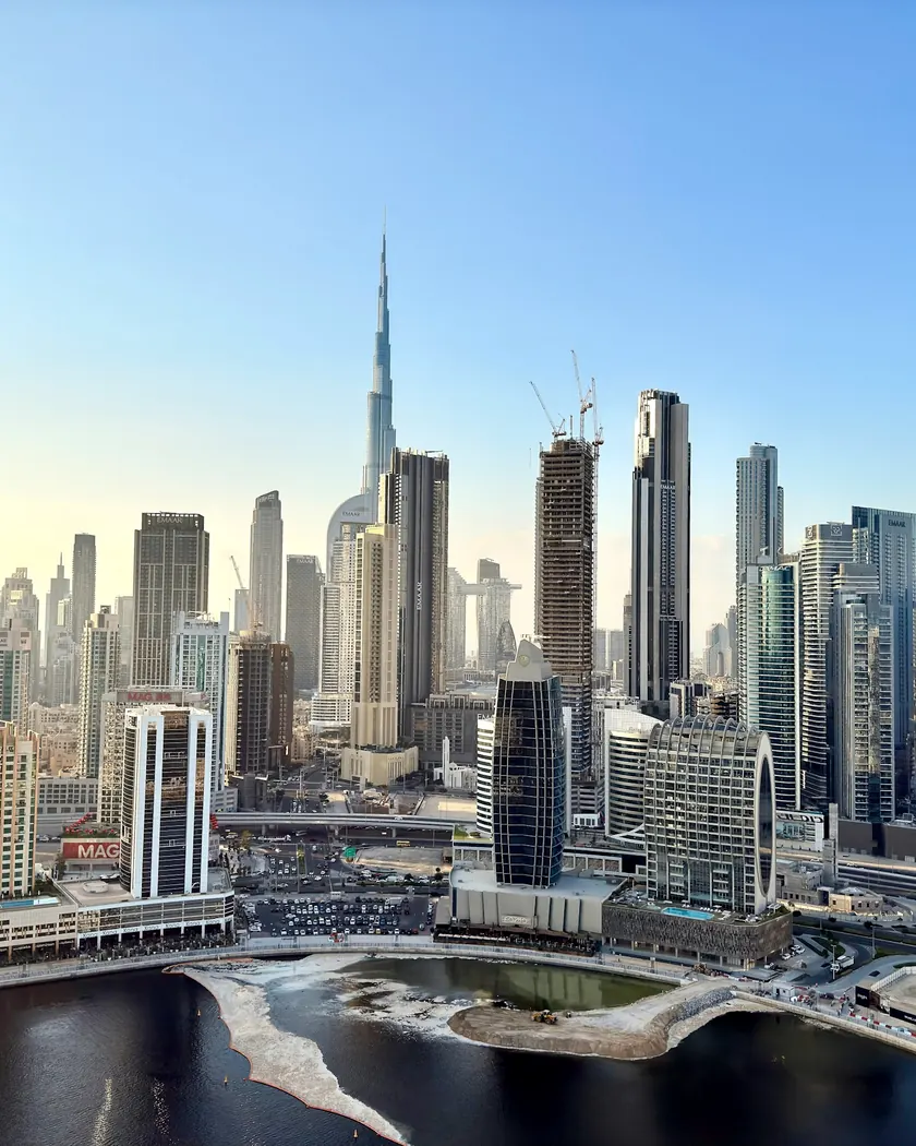 Daytime view across the Business Bay district of Dubai